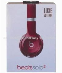 Beats by Dre Solo2 On-Ear Headphones Luxe Edition In Red With Remote Control