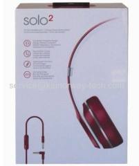 Beats by Dre Solo2 On-Ear Headphones Luxe Edition In Red With Remote Control