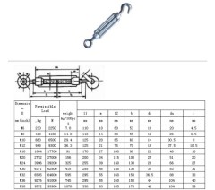 high quality Germany standards 1480 hot galvanized turnbuckle