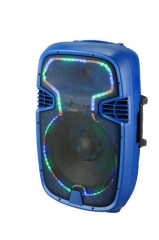 15" plastic speaker cabinet sound box with LED light for stage