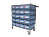 Wire Shelving Trolley with Plastic Shelfull Bins