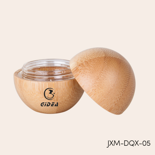 5g Ball Shaped Bamboo cosmetic jar eye cream jar