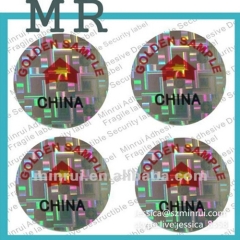 Custom Breakable Hologram Security Sticker Destructible Vinyl Paper Printable Hologram Sticker