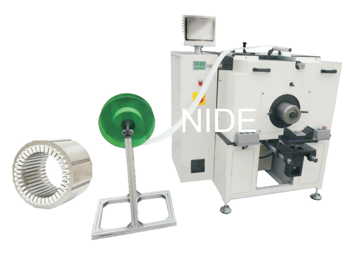 Horizontal type stator slotinsulation paper insertion machinery