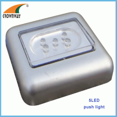 5LED push lamp 15 000mcd push light sticker light home lamp cabinet lamp light weight 3*AAA battery promotion light