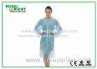 Laboratory Gowns Blue Disposable Lab Coats with ISO / CE Certified