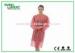 Customized Red PP Fire Resistant Disposable Smocks S - 6XL Size
