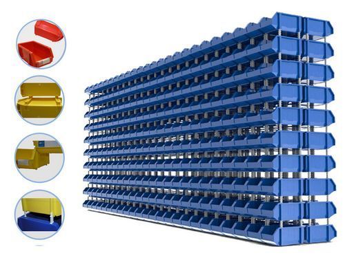 plastsic parts bins with panel