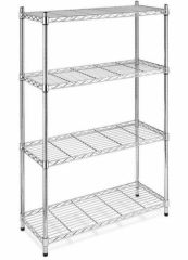 wire shelving system for parts bin
