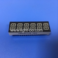 Custom super amber 6 digit 14 segment led display 0.39