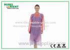 Purple / Blue Lightweight Disposable Poly Aprons for Beauty Salon 70cm x 135cm