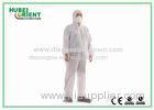White Protective Disposable Coveralls with both Hood and Feetcover
