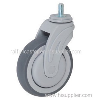 Threaded stem medical caster