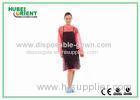 Black Soft Nonwoven Disposable Plastic Aprons For Adults Bibs