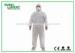 Durable Cleanroom SMS Disposable Hooded Coveralls 50gsm Zipper Front