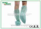 Polypropylene Disposable Booties For Covering Shoes Green Dustproof