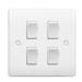 PC Material 4 Wall Electric Switches for Home/ Factory / Hotal / School