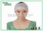 Comfortable Elastic Female Disposable Headbands White Nonwoven