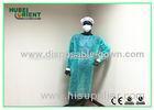 Anti Static Blue / Green Disposable Isolation Gowns For Food Workshop