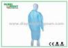 PP Nonwoven Blue / Green Lab Coats Disposable Smocks With Zip