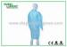 PP Nonwoven Blue / Green Lab Coats Disposable Smocks With Zip