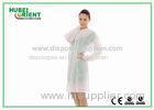 Knitted Collar Protective Disposable Lab Coats Small Splash Proof