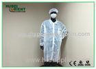 OEM Breathable Disposable Lab Coats with Hook / Loop Closure