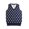 2015 fall cotton jacquard dots vest v-neck knitted vest sweater