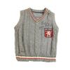 2015 fall cotton embroidery applique jacquard cable vest sweater