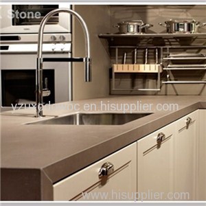 Pure Brown Quartz Kitchen Countertop