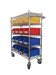 chorme trolley matched with storage bins