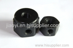 Precision machining pressure relief valve body