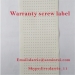 China top destructible label manufacturer hotsale 2mm diameter tiny warranty screw label for mobile repairing