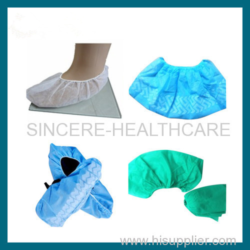 Disposable plastic/ nonwoven shoe cover