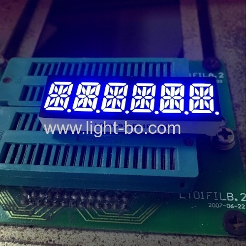Ultra blue 6 digit 10mm 14 segment led display common anode for multimedia