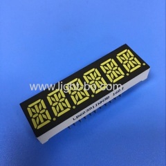 OEM Ultra white 10mm Six digit 14 segment led display common anode for Instrument panel
