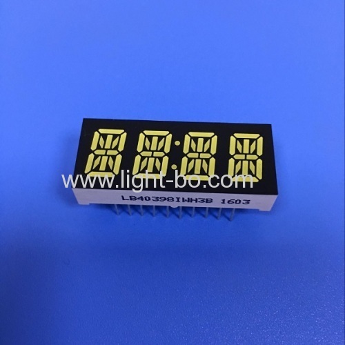 Custom ultra white four digit 10mm 14 segment led display common anode for home appliances