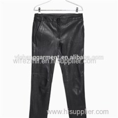 Women''s Slim Fit Leather Trousers
