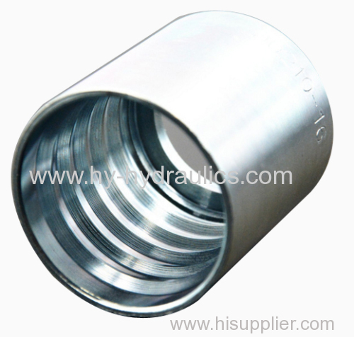 Swaged hose fitting ferrule for two-wire hose ferrule