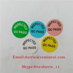 China top ultra destructible label manufacturer custom round 10mm warranty sticker QC passed warranty sticker with logo