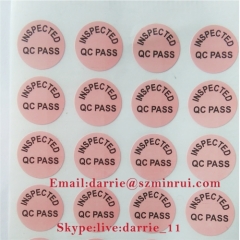 China top ultra destructible label manufacturer custom round 10mm warranty sticker QC passed warranty sticker with logo