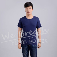 Apparel & Fashion T-shirts Men Bamboo Round Neck Summer Basic Breathable T-shirt