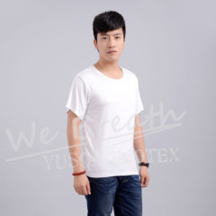 Apparel & Fashion T-shirts Men Bamboo Round Neck Summer Basic Breathable T-shirt