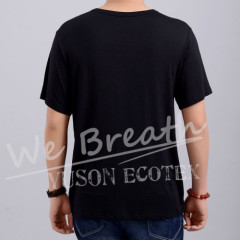 Apparel & Fashion T-shirts Men Bamboo Round Neck Summer Basic Breathable T-shirt