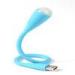 Blue Portable LED USB Light / Travel Reading Light With Touch Panel