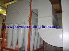 fast color change plastic powder coating booth