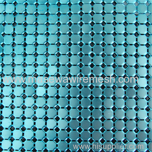 blue light square metal curtain mesh
