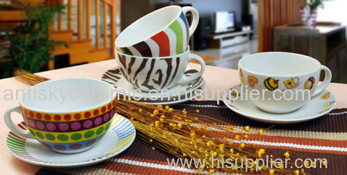 Custom Ceramic coffee Cup and saucer Manufacture