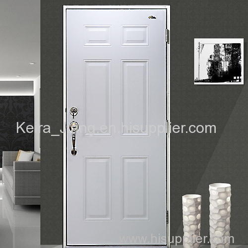 6 panels Steel Door Finished surface finishing Door slab with door jamb Metal Door