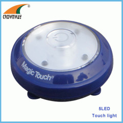 5LED push lamp 15 000mcd push light sticker light home lamp cabinet lamp touch light 3*AAA battery promotion light